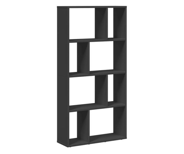 fekete szerelt fa könyvszekrény 60 x 20 x 120 cm