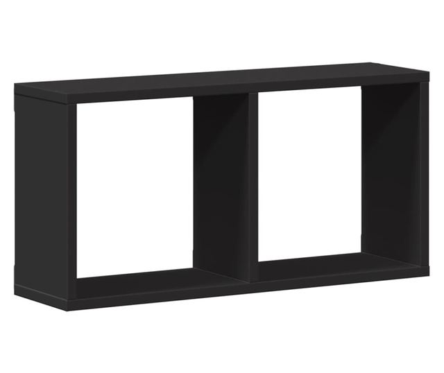 fekete szerelt fa faliszekrény 60 x 16 x 30 cm