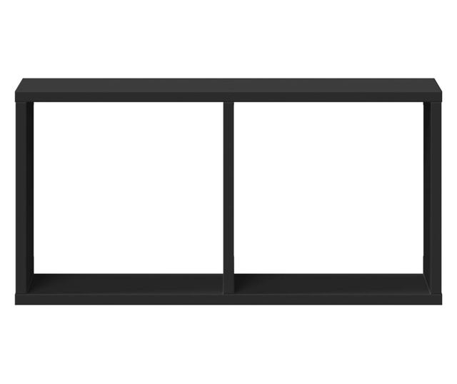 fekete szerelt fa faliszekrény 60 x 16 x 30 cm