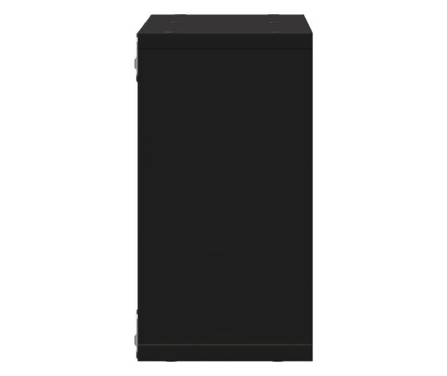 fekete szerelt fa faliszekrény 60 x 16 x 30 cm