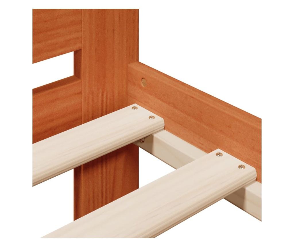 viaszbarna tömör fenyőfa ágy matrac nélkül 120 x 200 cm - 7