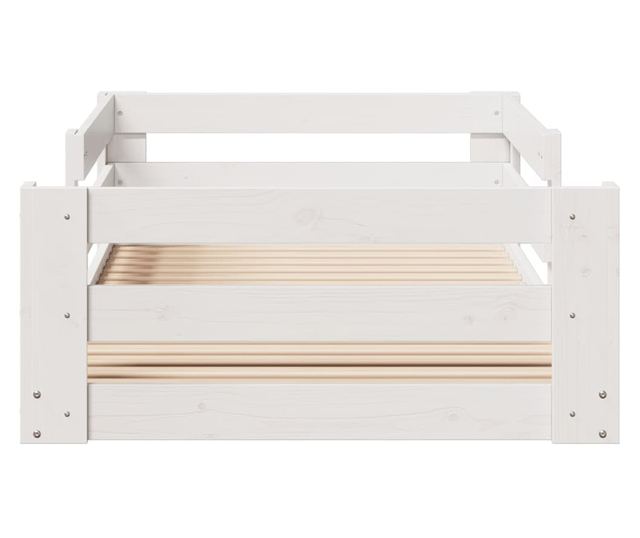 fehér tömör fenyőfa ágykeret matrac nélkül 90 x 190 cm