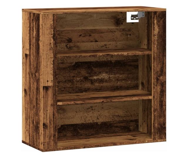 antik fa színű szerelt fa faliszekrény 80x33x80 cm