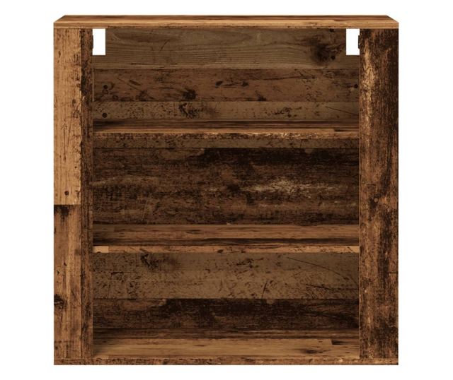 antik fa színű szerelt fa faliszekrény 80x33x80 cm