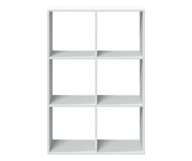 fehér szerelt fa térelválasztó könyvespolc 69,5x29x103,5 cm