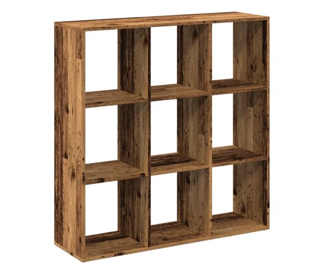 antik fa színű fa térelválasztó könyvespolc 102x29x103,5 cm