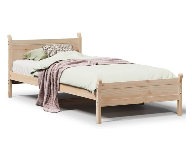 tömör fenyőfa ágy matrac nélkül 90 x 200 cm