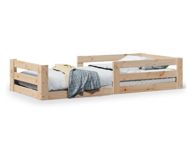 tömör fenyőfa ágy matrac nélkül 75 x 190 cm