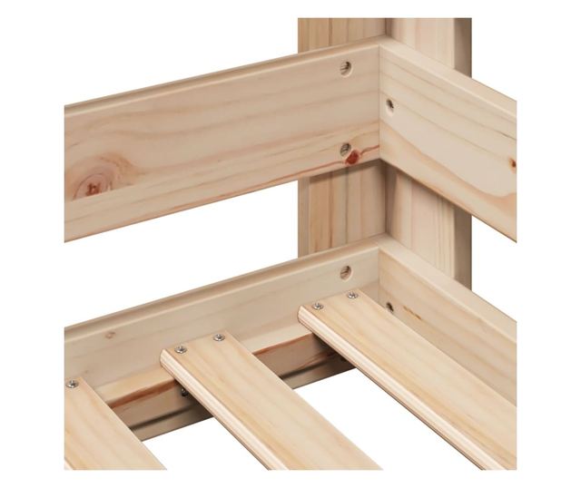 tömör fenyőfa ágy matrac nélkül 75 x 190 cm