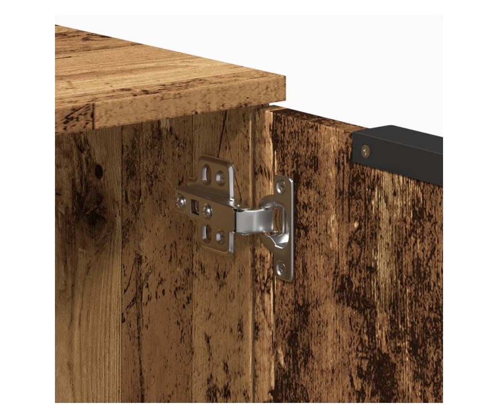 antik fa színű szerelt fa tálalószekrény 60 x 30 x 70 cm - 8