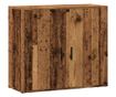 öreg fa árnyalatú szerelt fa tálalószekrény 80 x 33 x 70 cm thumbnail 2