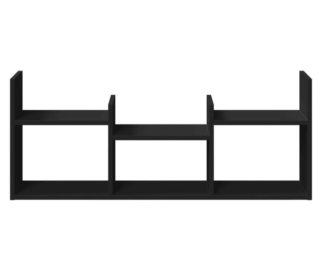 fekete szerelt fa faliszekrény 100 x 18 x 40 cm