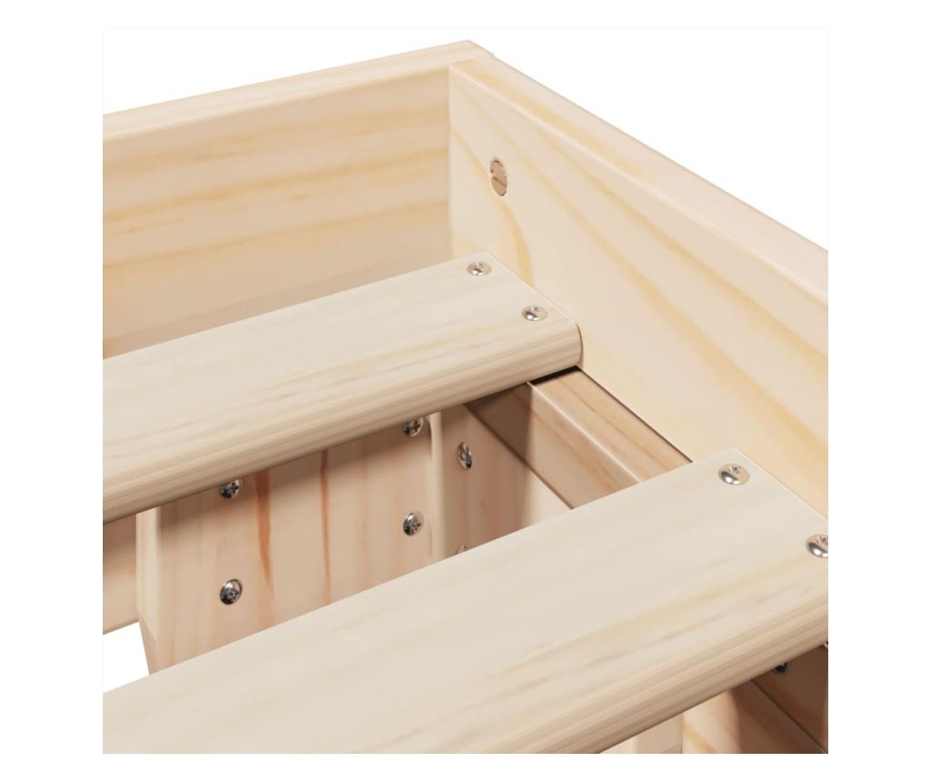 tömör fenyőfa ágy matrac nélkül 120 x 190 cm - 7