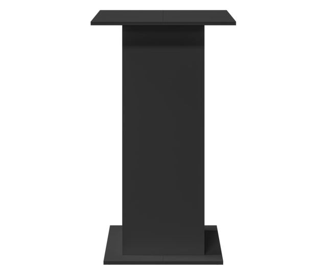 fekete szerelt fa bárasztal tárolóval 60 x 60 x 102 cm