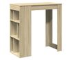 sonoma tölgy szerelt fa bárasztal tárolókkal 102x50x103,5 cm