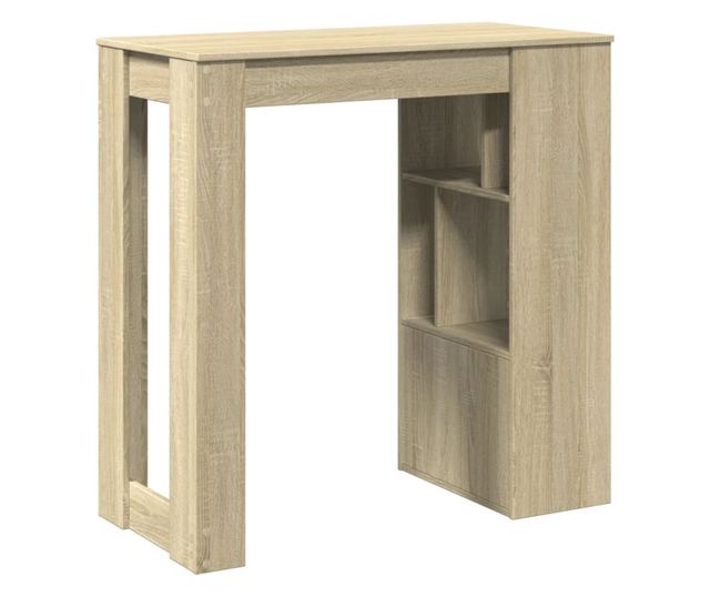 sonoma tölgy szerelt fa bárasztal tárolókkal 102x50x103,5 cm