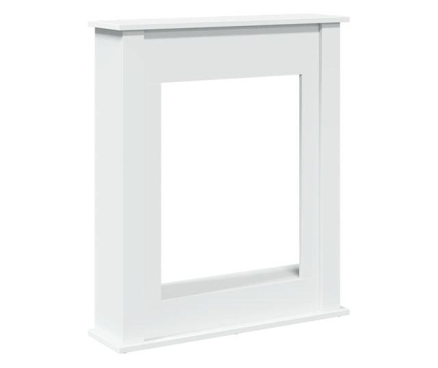 fehér szerelt fa kandallóburkolat 75 x 20 x 87,5 cm
