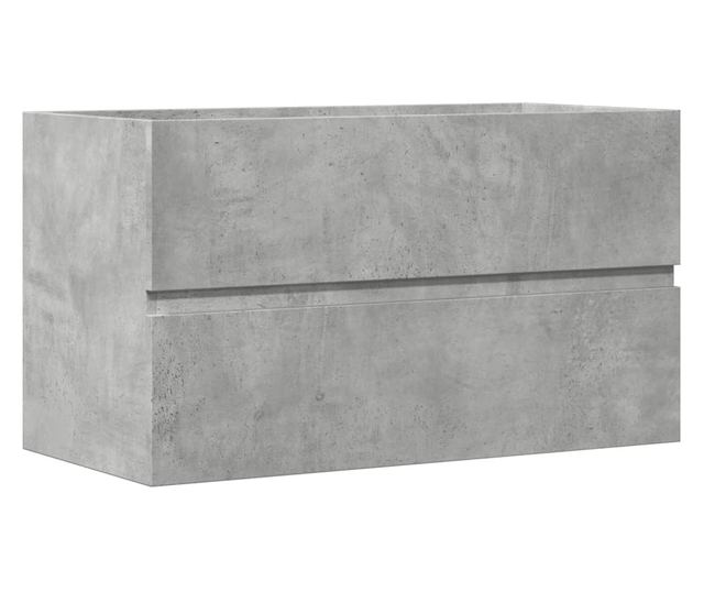 betonszürke szerelt fa mosdószekrény 90 x 38,5 x 45 cm