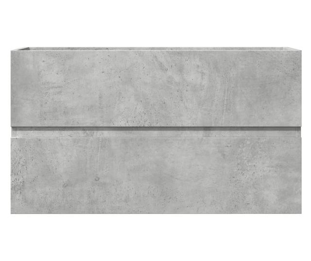 betonszürke szerelt fa mosdószekrény 90 x 38,5 x 45 cm