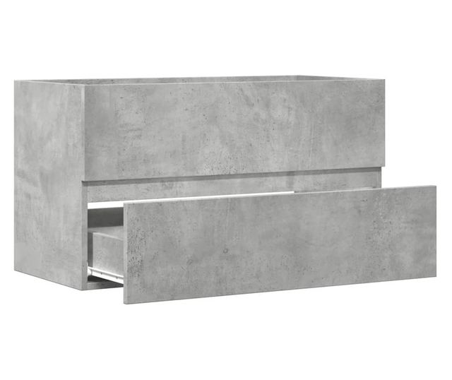 betonszürke szerelt fa mosdószekrény 90 x 38,5 x 45 cm