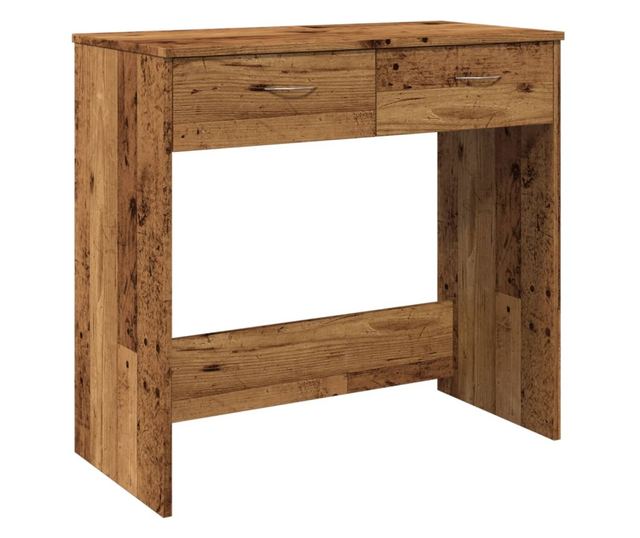 antik fa színű szerelt fa íróasztal 80 x 40 x 75 cm