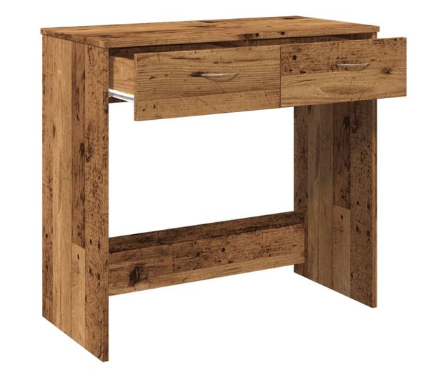 antik fa színű szerelt fa íróasztal 80 x 40 x 75 cm