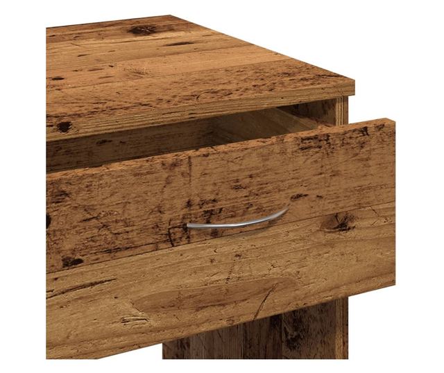 antik fa színű szerelt fa íróasztal 80 x 40 x 75 cm