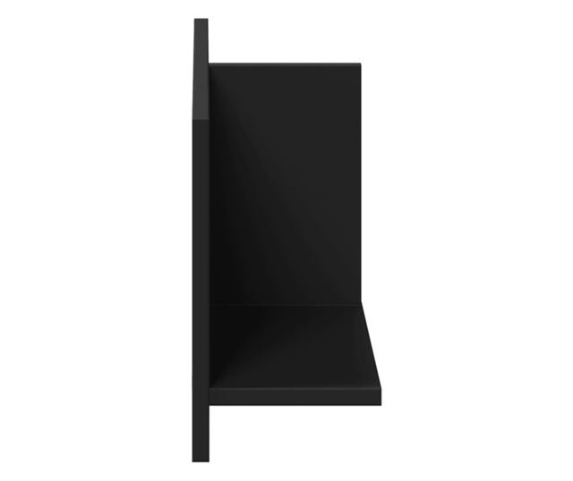 fekete szerelt fa faliszekrény 70 x 16,5 x 30 cm