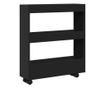 3 szintes fekete szerelt fa keskeny tárolókocsi thumbnail 2