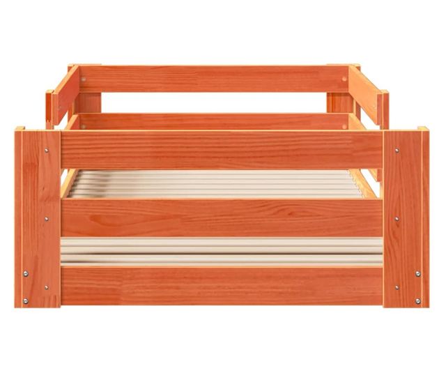 viaszbarna tömör fenyőfa ágy matrac nélkül 90 x 200 cm