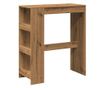kézműves tölgy szerelt fa bárasztal tárolókkal 90x40x103,5 cm thumbnail 2