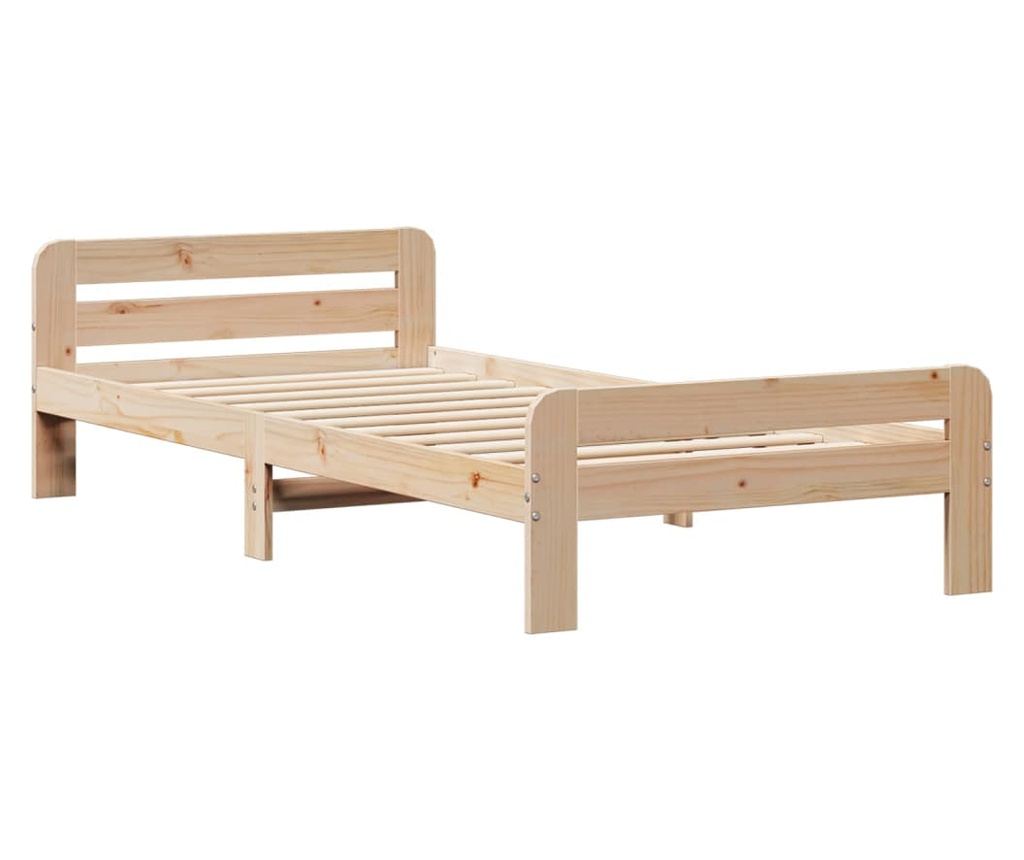 tömör fenyőfa ágy matrac nélkül 75 x 190 cm - 3