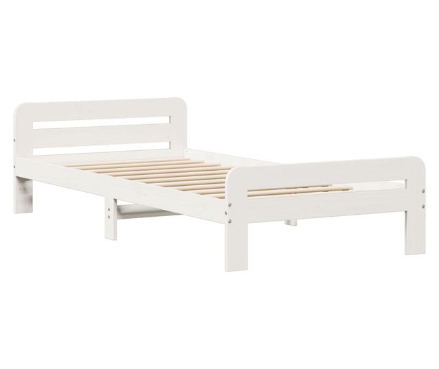 fehér tömör fenyőfa ágy matrac nélkül 90 x 200 cm