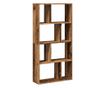 antik fa színű szerelt fa könyvespolc 60 x 20 x 120 cm thumbnail 2