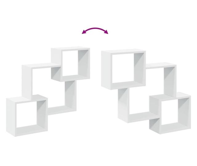 fehér szerelt fa faliszekrény 78 x 18 x 71 cm