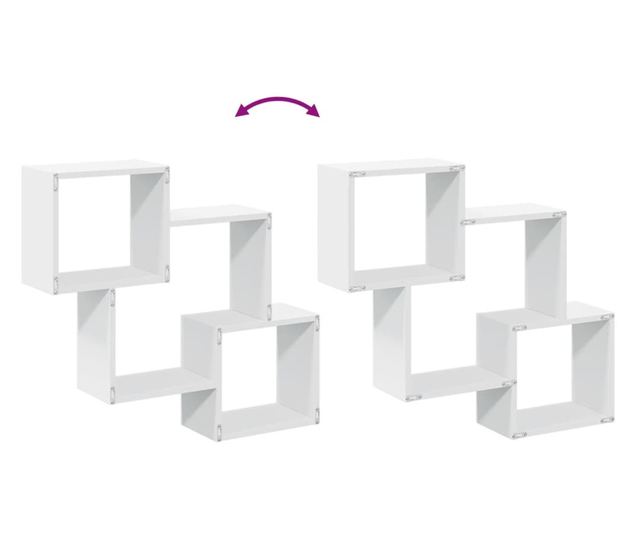 fehér szerelt fa faliszekrény 78 x 18 x 71 cm