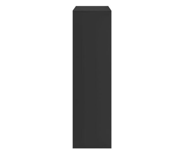 fekete szerelt fa térelválasztó könyvespolc 69,5x29x103,5 cm