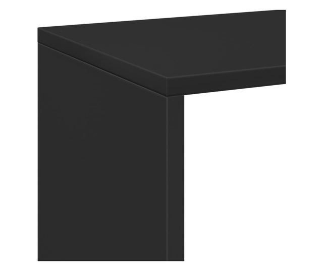 fekete szerelt fa térelválasztó könyvespolc 69,5x29x103,5 cm