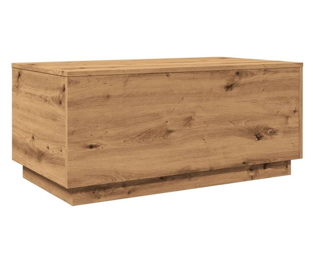 kézműves tölgy színű dohányzóasztal LED-lámpákkal 90x50x40 cm