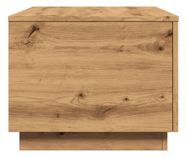 kézműves tölgy színű dohányzóasztal LED-lámpákkal 90x50x40 cm