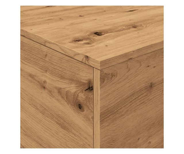 kézműves tölgy színű dohányzóasztal LED-lámpákkal 90x50x40 cm