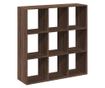 barna tölgy szerelt fa elválasztó könyvespolc 102x29x103,5 cm thumbnail 2