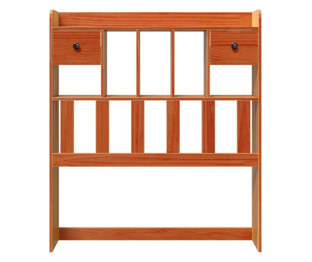 viaszbarna tömör fenyőfa fejtámla tárolóval 90 cm - 3