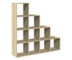 4 szintes sonoma tölgy elválasztó könyvespolc 131,5x29x131,5 cm