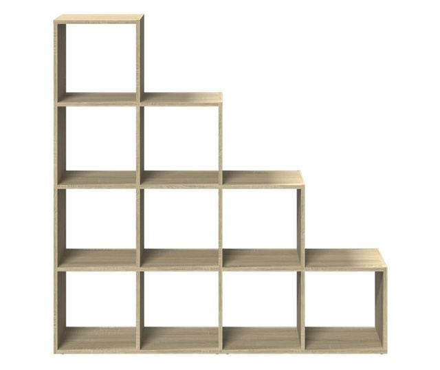 4 szintes sonoma tölgy elválasztó könyvespolc 131,5x29x131,5 cm