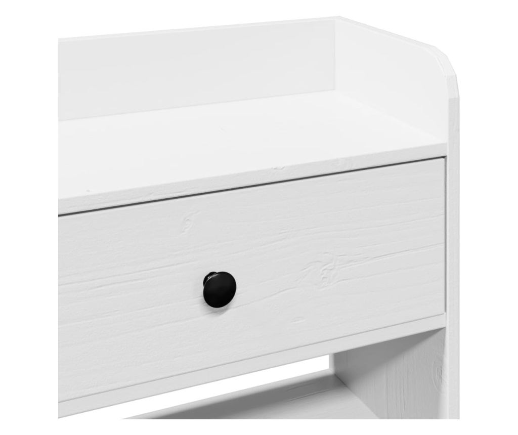 fehér tömör fenyőfa fejtámla tárolóval 90 cm - 8