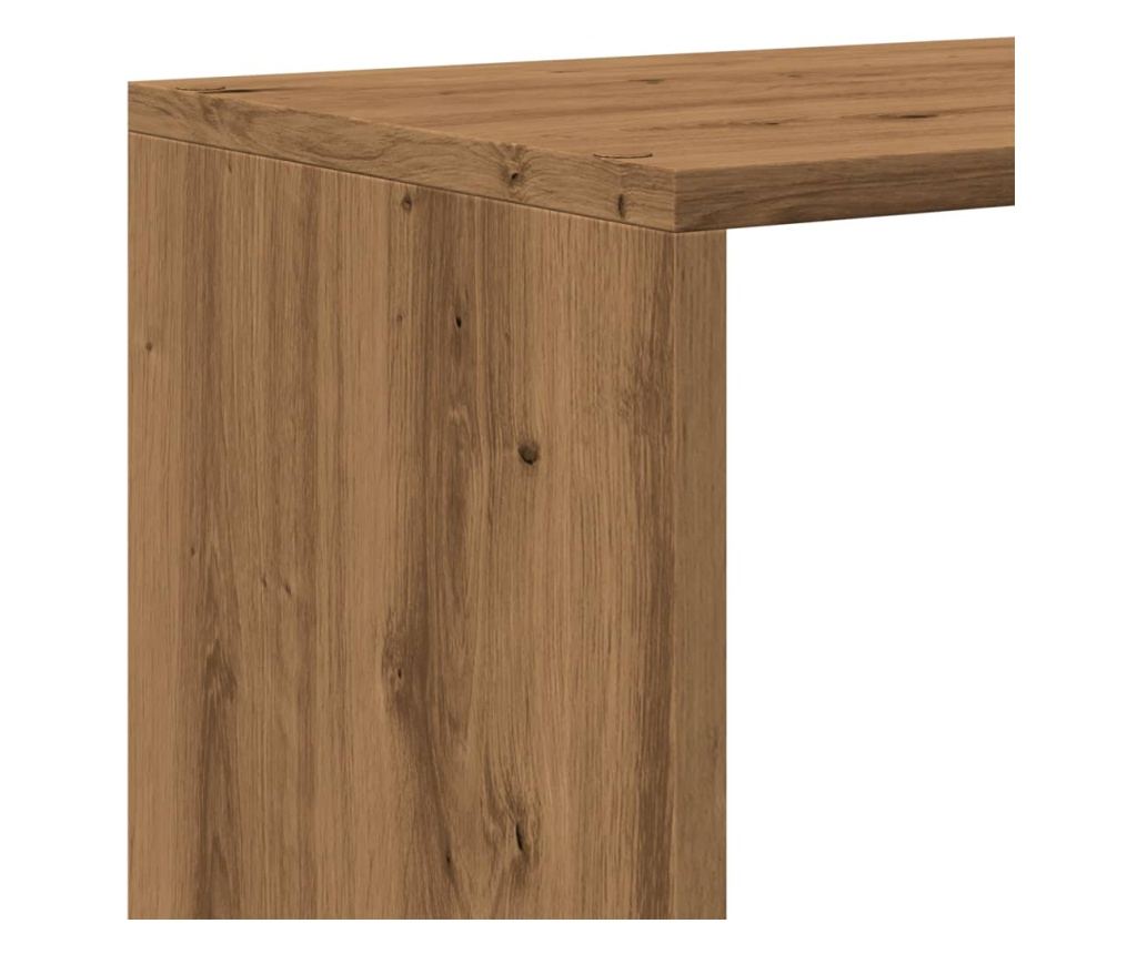 4 szintes kézműves fa elválasztó könyvespolc 131,5x29x131,5 cm - 9