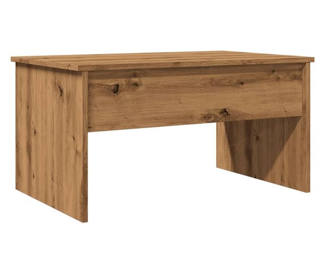 kézműves tölgy színű szerelt fa dohányzóasztal 80x50,5x41,5 cm