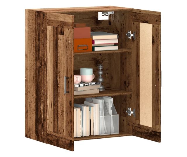 antik fa színű szerelt fa tálalószekrény 69,5 x 34 x 90 cm