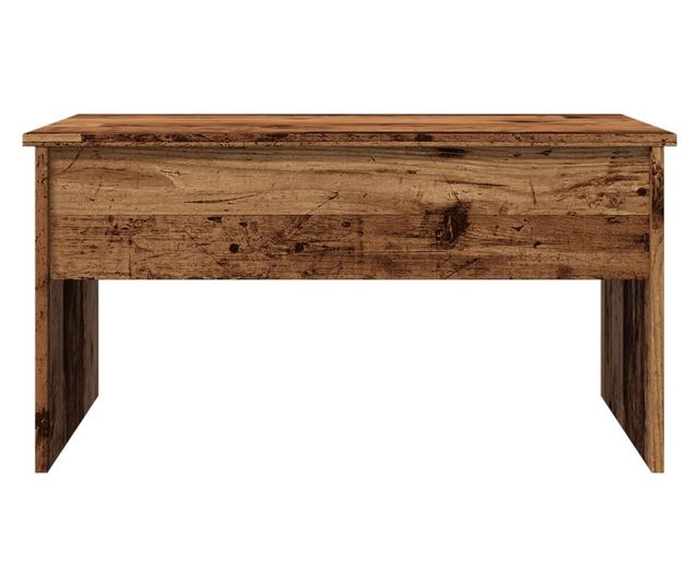 antik fa színű szerelt fa dohányzóasztal 80 x 50,5 x 41,5 cm